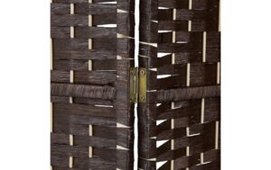 2173706_3 - Mediatech relaxdays Paravent Holz, 3-teilig, Dunkelbraun
