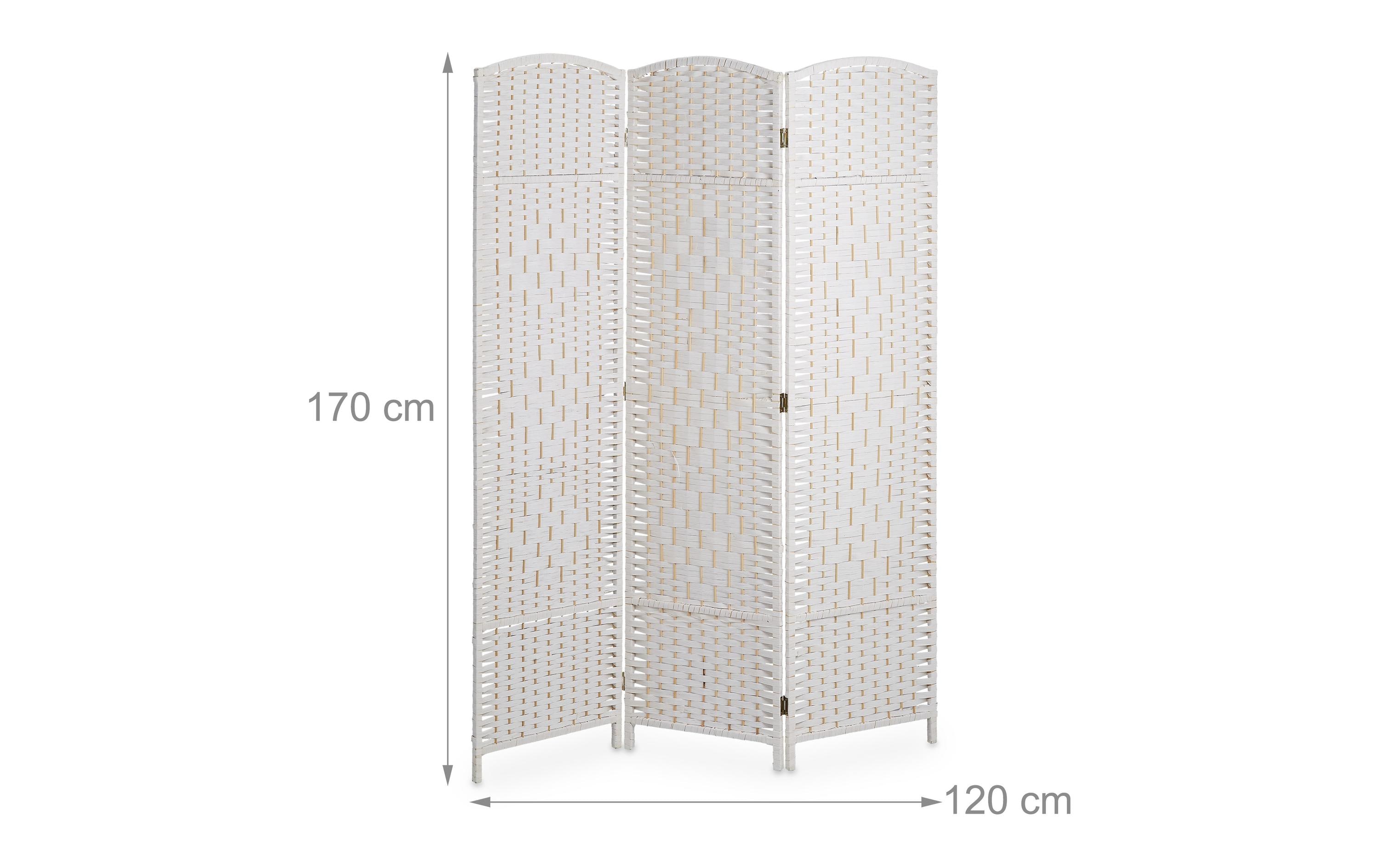 2173707_1 - Mediatech relaxdays Paravent Holz, 3-teilig, Weiss
