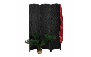 2173708 - Mediatech relaxdays Paravent Holz, 3-teilig, Schwarz kaufen Schweiz | Mediatech.ch