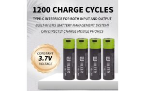 2174654_1 - Mediatech IILEER 21700 Lithium Akkus 5000mAh 2 Stück Wiederauflaudbar Akkubatterie 3.7V USB-C