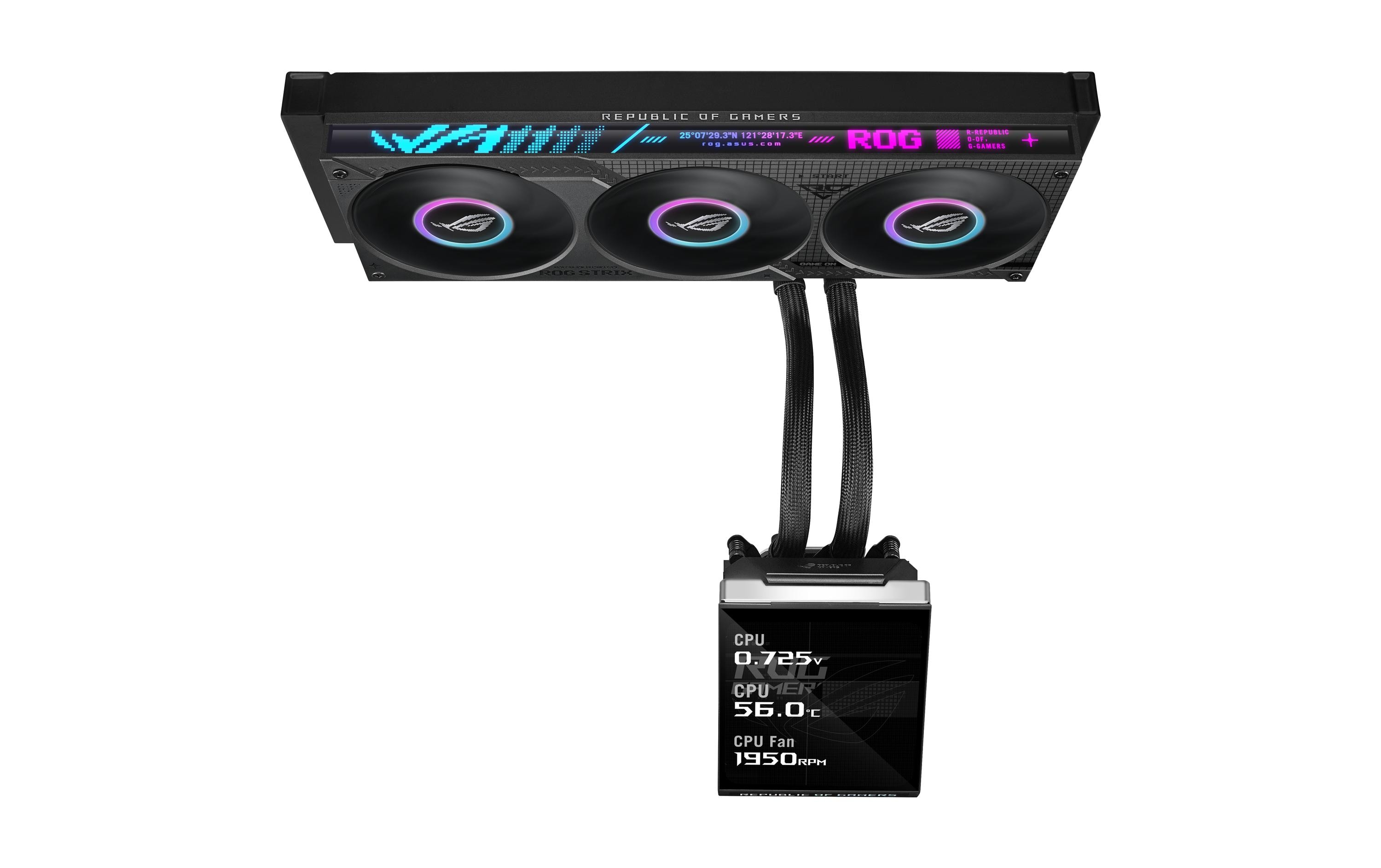 2175191_1 - Mediatech Asus ROG STRIX SLC IV 360 ARGB LCD BLK Liquid CPU Cooler, IPS LCD, 3x120mm ARGB