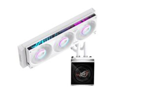 Asus ROG STRIX SLC IV 360 ARGB LCD WHT Liquid CPU Cooler, IPS LCD, 3x120mm ARGB