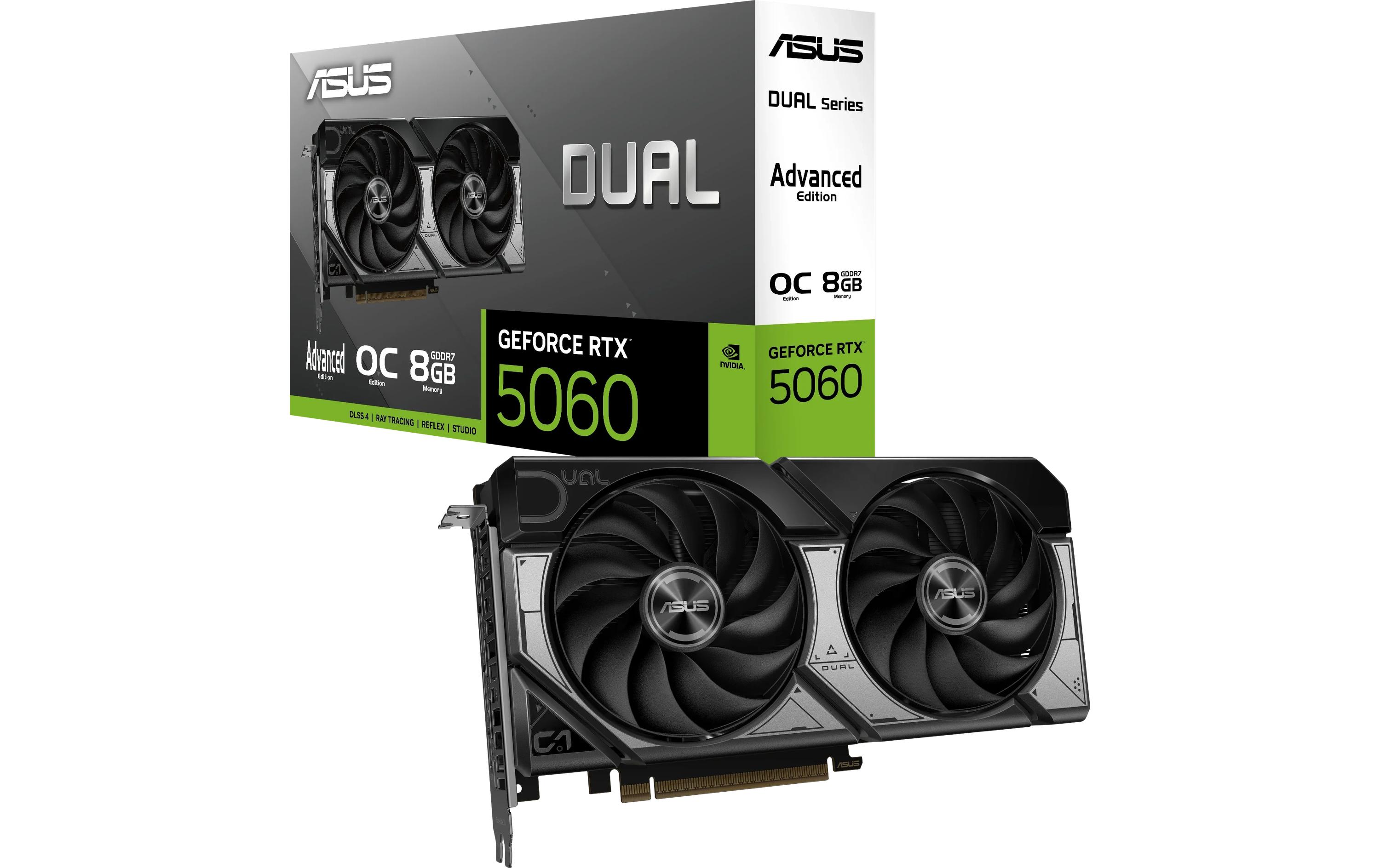 2177092 - Mediatech ASUS DUAL RTX5060 O8G A, GDDR7 GeForce RTX5060, 3x DP, 1x HDMI kaufen Schweiz | Mediatech.ch