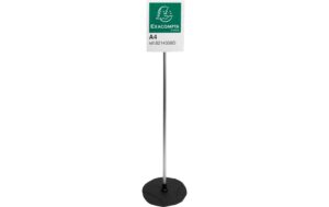 2179655 - Mediatech Exacompta Bodenständer A4 vertikal Acryl/Alu, 27x27x100cm