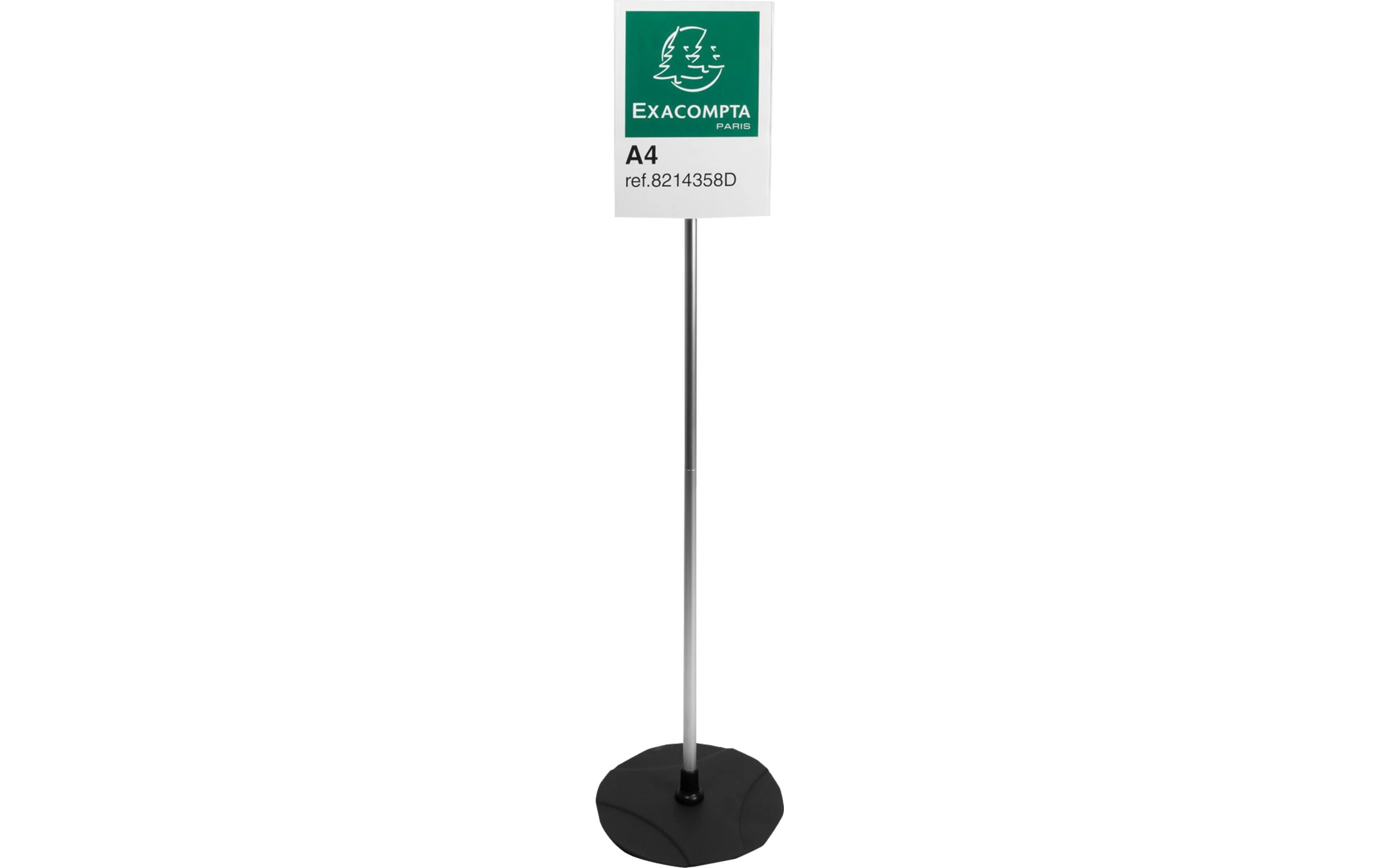 2179655 - Mediatech Exacompta Bodenständer A4 vertikal Acryl/Alu, 27x27x100cm