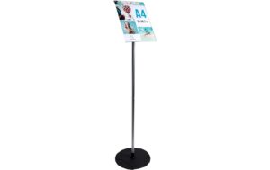 2179655_3 - Mediatech Exacompta Bodenständer A4 vertikal Acryl/Alu, 27x27x100cm