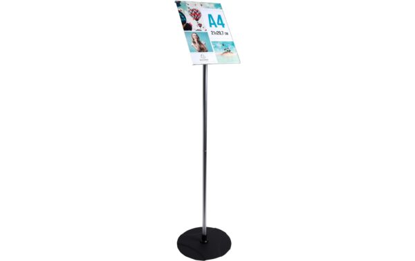 2179655_3 - Mediatech Exacompta Bodenständer A4 vertikal Acryl/Alu, 27x27x100cm