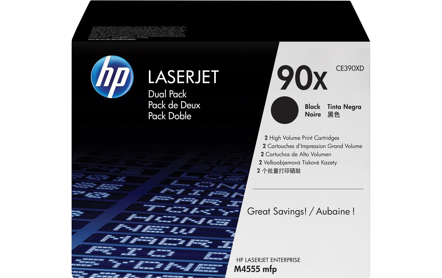 218297 - Mediatech HP Toner 90X - Black 2er-Pack (CE390XD) Seitenkapazität 2x ~ 24'000 Seiten