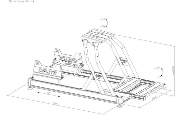 Oplite R8 Fury Chassis Aluminium Stahl Schwarz