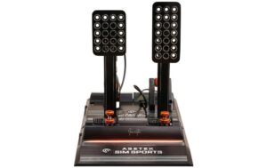 Asetek SimSports Invicta Accelerator and Aluminium Schwarz Orange