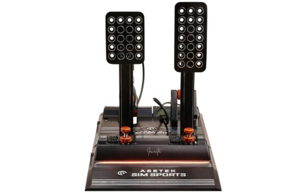 Asetek SimSports Invicta Accelerator and Aluminium Schwarz Orange