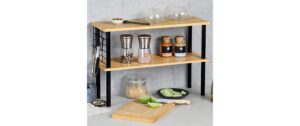 Kesper Lagerregal 2 Etagen B 55 x H 38 x T 20 cm, Braun
