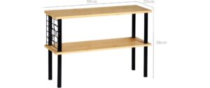 Kesper Lagerregal 2 Etagen B 55 x H 38 x T 20 cm, Braun