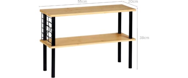 Kesper Lagerregal 2 Etagen B 55 x H 38 x T 20 cm, Braun