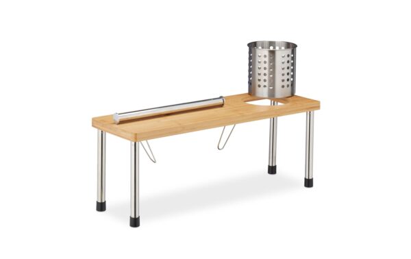 Relaxdays Lagerregal mit Rollenhalter