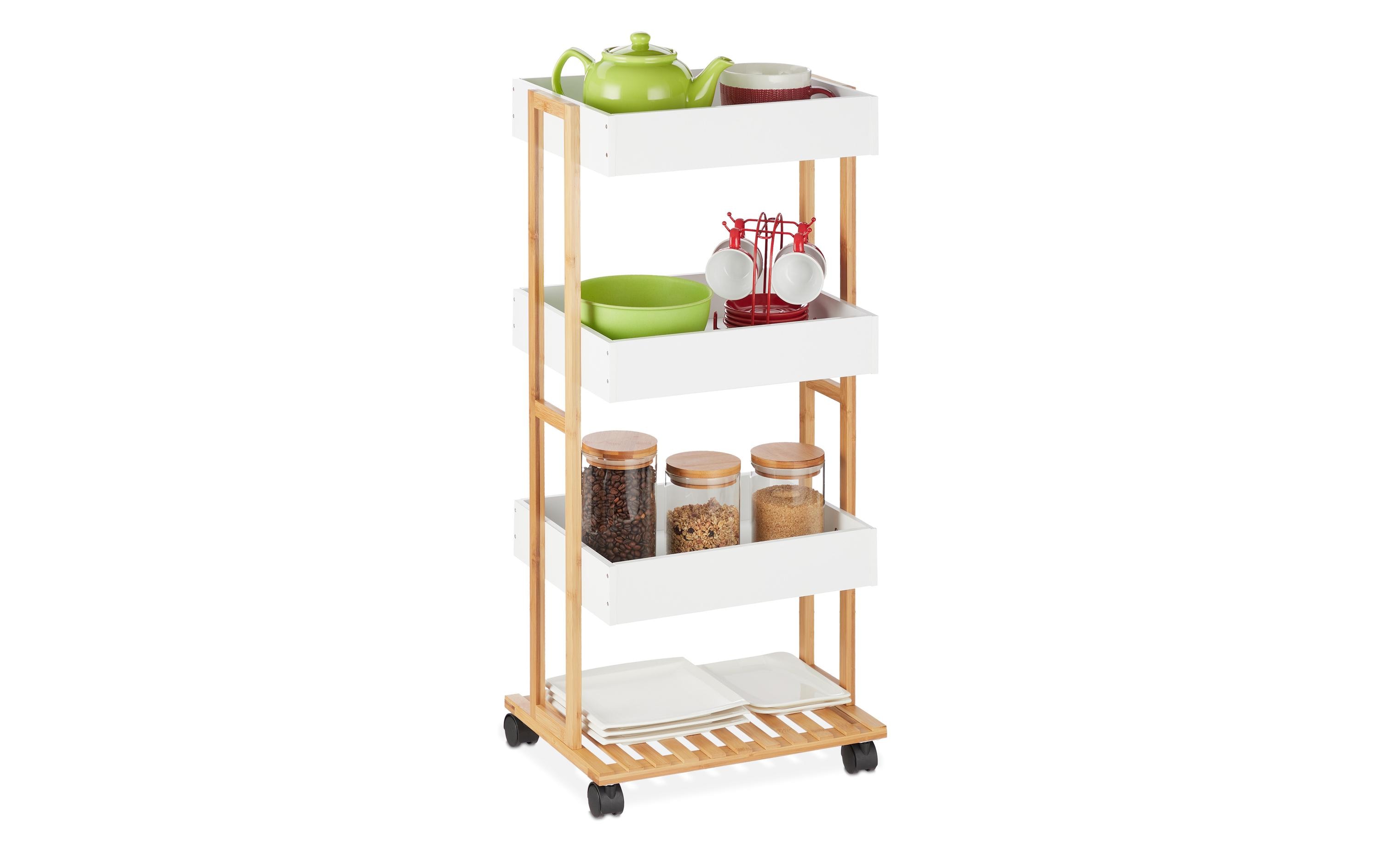 2191275 - Mediatech Relaxdays Servierwagen mit 4 Etagen Bambus kaufen Schweiz | Mediatech.ch