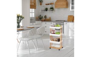 2191275_1 - Mediatech Relaxdays Servierwagen mit 4 Etagen Bambus