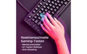 HyperX Eve 1800 Membran Gaming-Tastatur, wired, CH,RGB