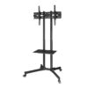 TV-Trolley, bis 75 Zoll, Schwarz höhenverstellbar