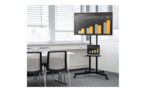 2193888_7 - Mediatech TV-Trolley, bis 75 Zoll, Schwarz höhenverstellbar