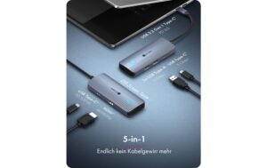 2195230_1 - Mediatech ICY BOX IB-DK4081-SO-LCD Dockingstation USB Type-C 5in1 Dockingstation mit LCD-Disp