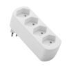 2195465 - Mediatech Schönenberger Abzweigstecker 4xT13 drehbar, weiss