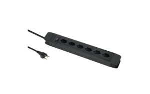 2195532 - Mediatech Schönenberger Steckdosenleiste PRINCIPIO 6xT13, 2m Kabel, horizontal, schwarz kaufen Schweiz | Mediatech.ch