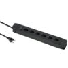 2195534 - Mediatech Schönenberger Steckdosenleiste PRINCIPIO 6xT13, 5m Kabel, horizontal, schwarz