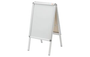 Nobo Plakatständer A2, wetterfest hochwertiger Aluminiumrahmen, 32mm breit