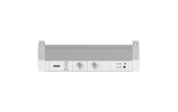 2196695_2 - Mediatech Bachmann DESK STYLE Steckdosenleiste 2xCH T13 1xUSB A/C 22W 2, 0m T12, ws