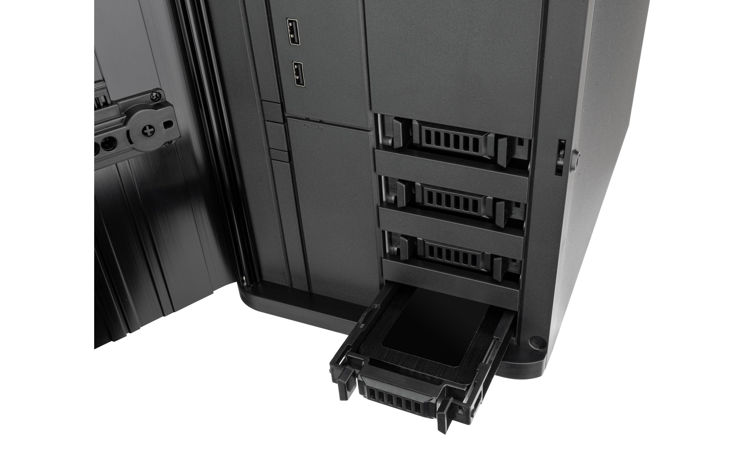 2199795_1 - Mediatech SilverStone NAS SST-CS240, ohne Netzteil Alu-Gehäuse schwarz, 211x285x360mm (BxHxT)