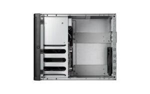 2199795_2 - Mediatech SilverStone NAS SST-CS240, ohne Netzteil Alu-Gehäuse schwarz, 211x285x360mm (BxHxT)