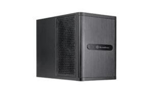 2199795_7 - Mediatech SilverStone NAS SST-CS240, ohne Netzteil Alu-Gehäuse schwarz, 211x285x360mm (BxHxT)