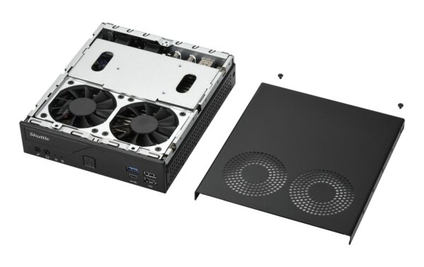 2202693_3 - Mediatech Shuttle Barebone DH610V2, schwarz Intel H610, 2x DDR5 SO-DIMM 5600