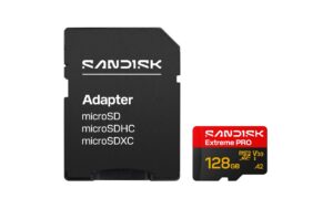 SanDisk microSDXC Card Extreme PRO 128GB Lesen 250MB/s, Schr. 120MB/s, inkl. Adpt.