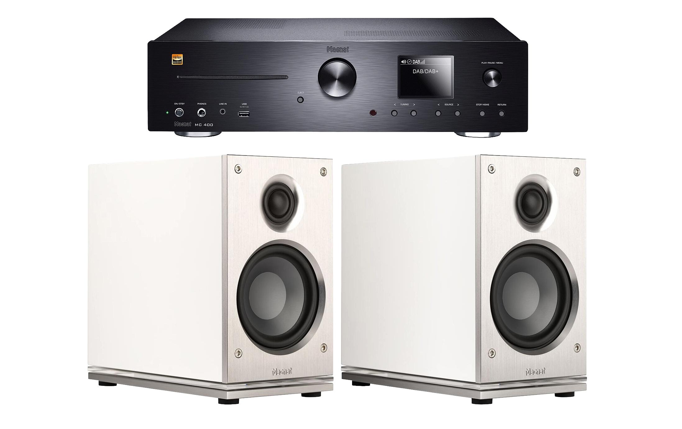 2203208 - Mediatech Magnat MC 400 Stereo-Receiver Set inkl. LS Weiss kaufen Schweiz | Mediatech.ch