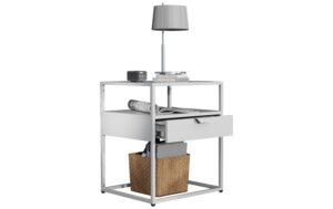 VCM Beistelltisch Flokas M Weiss