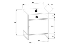 2205995_2 - Mediatech VCM Beistelltisch Flokas L Weiss