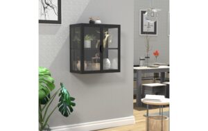 VCM Wandvitrine Flokas S Schwarz