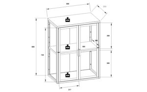 2206000_2 - Mediatech VCM Wandvitrine Flokas M Schwarz