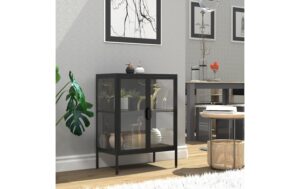 VCM Standvitrine Floka S Schwarz
