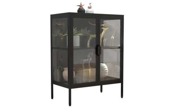 VCM Standvitrine Floka S Schwarz