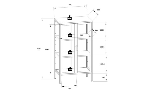 2206006_2 - Mediatech VCM Standvitrine Floka M Schwarz