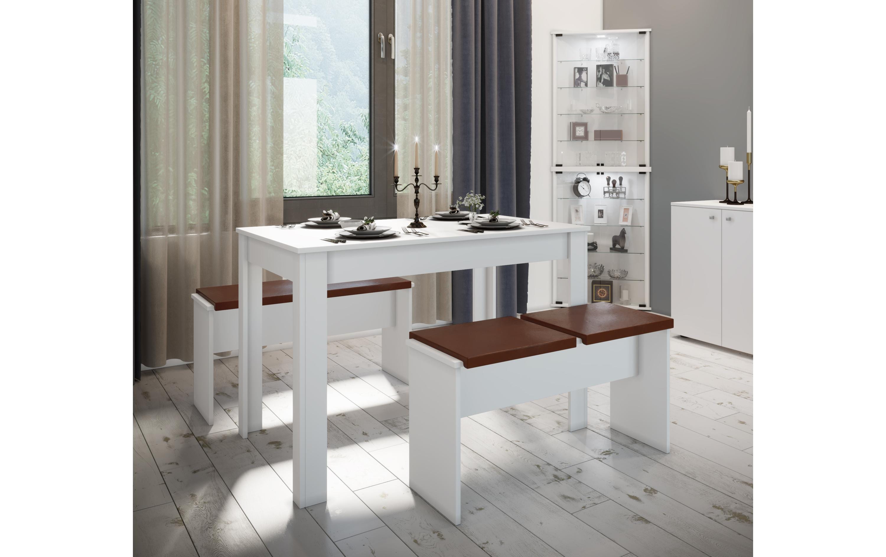 2206017 - Mediatech VCM Esstisch-Gruppe Esal 110x70 Weiss kaufen Schweiz | Mediatech.ch