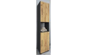 VCM Hochschrank Flandu Anthrazit / Honig-Eiche