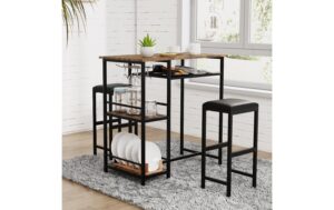VCM Bar-Tisch-Set Kolari Eiche-Vintage