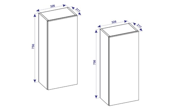 VCM Hochschrank VCB 11 Anthrazit