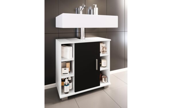VCM Unterschrank Zalo M Weiss/Schwarz