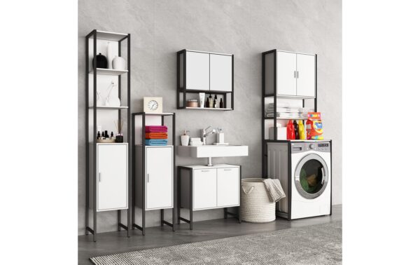 VCM Midischrank Edino Weiss