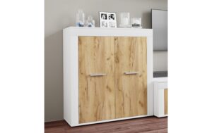 VCM Kommode Usilo Weiss/Honig-Eiche